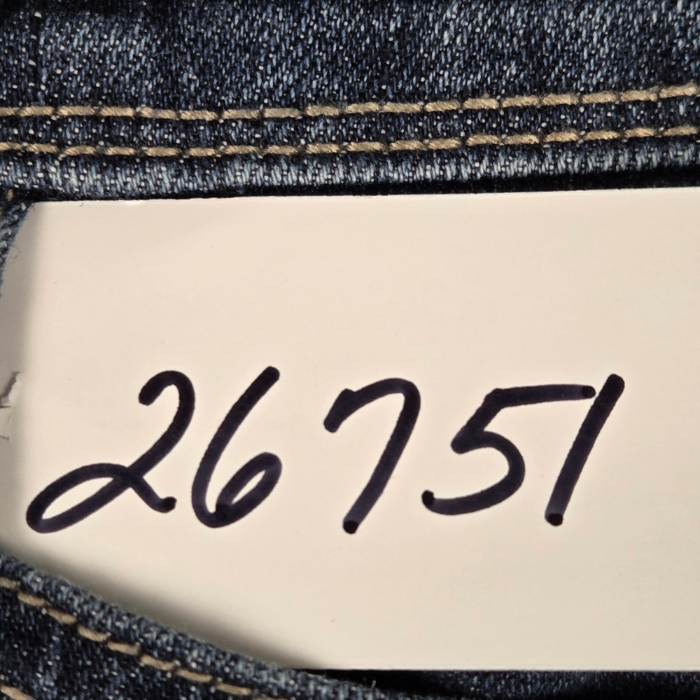 White House Black Market Blanc Trouser Leg Jeans Dark Wash Blue Size 8 - Picture 8 of 11